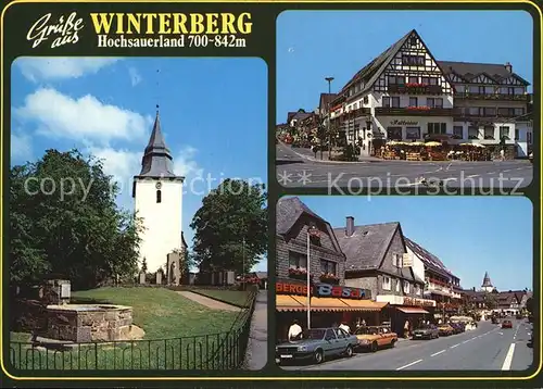 Winterberg Hochsauerland Kirche Strassenpartien Kat. Winterberg