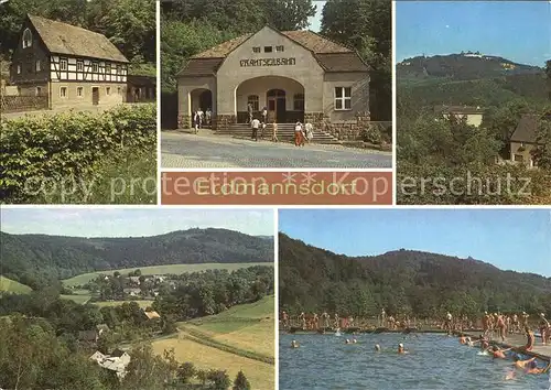 Erdmannsdorf Augustusburg Wehrhaus Talstation Drahtseilbahn Augustusburg OT Kunnersdorf Freibad Kat. Augustusburg