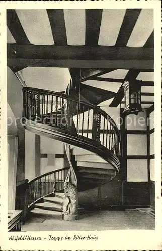 Alsfeld Treppe im Ritter Haus Kat. Alsfeld