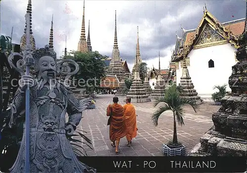 Bangkok Scene of the inner courtyard of Wat Po Kat. Bangkok