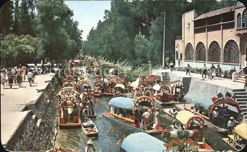 Mexico City Kanal Gondolieren Kat. Mexico