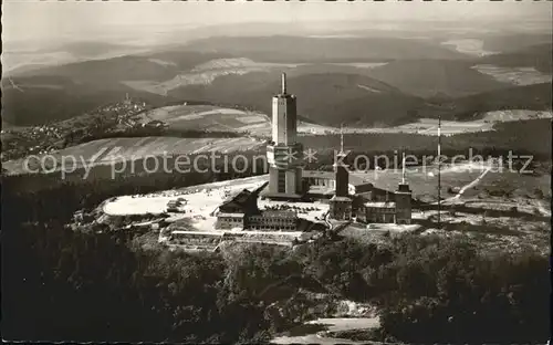 Grosser Feldberg Taunus Fernseh Fernmelde und UKW Sender Fliegeraufnahme Kat. Schmitten