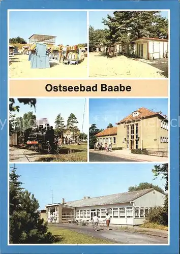 Baabe Ostseebad Ruegen Strand Campingplatz Schmalspurbahn Reichsbahnerholungheim Kat. Baabe