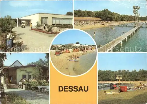 Dessau Rosslau Waldbad Freundschaft Strandbad Adria HO Gaststaette Jaegerklause Kat. Dessau Rosslau