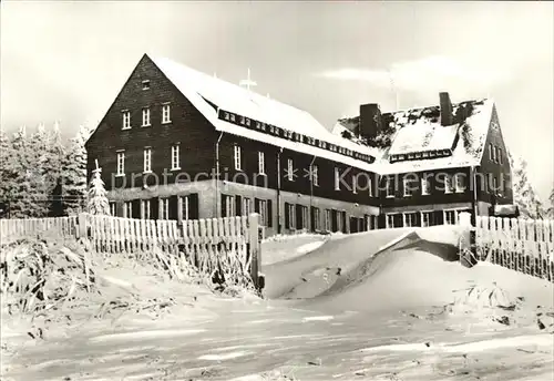 Seiffen Erzgebirge Ferienheim Berghof im Winter Kat. Kurort Seiffen Erzgebirge