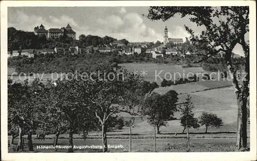 Augustusburg Panorama Hoehenluftkurort Kat. Augustusburg