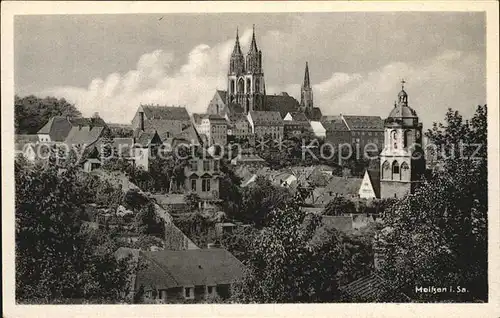 Meissen Elbe Sachsen Altstadt mit Dom Kat. Meissen