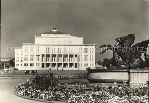 Leipzig Opernhaus am Karl Marx Platz Messestadt Kat. Leipzig