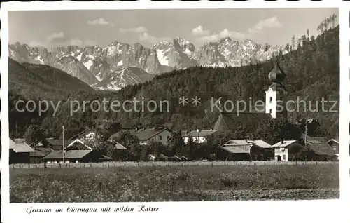 Grassau Chiemgau mit wildem Kaiser Kat. Grassau