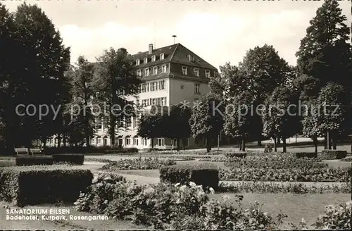 Eilsen Bad Sanatorium Badehotel Kurpark Rosengarten Kat. Bad Eilsen