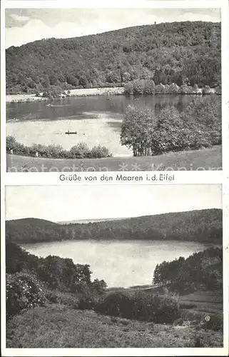 Gemuend Eifel Die Maaren in der Eifel Gemuender Maar Badeanstalt Gillenfelder Maar Kat. Schleiden