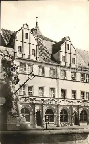 Weimar Thueringen Neptunbrunnen mit Cranachhaus Kat. Weimar