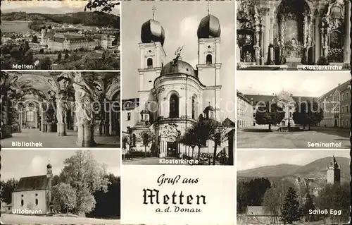 Metten Donau Bibliothek Seminarhof Uttobrunn Schloss Egg Klosterkirche Kat. Metten