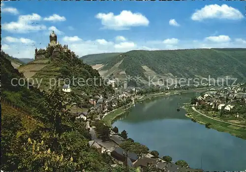 Cochem Mosel Mosel mit Burg Cochem Kat. Cochem