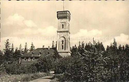 Annaberg Buchholz Erzgebirge HO Gaststaette und Aussichtsturm auf dem Poehlberg Kat. Annaberg