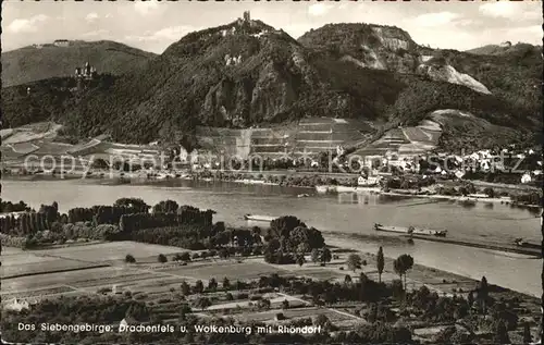 Rhoendorf Siebengebirge Drachenfels Wolkenburg Kat. Bad Honnef