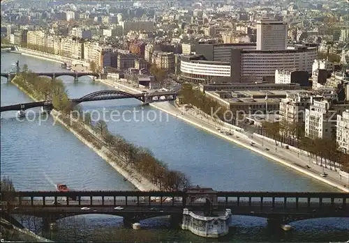 Paris Fliegeraufnahme Bruecken an der Seine Kat. Paris