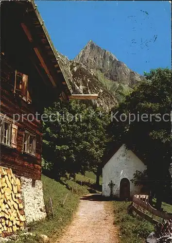 Gerstruben Kapelle mit Hoefats Kat. Oberstdorf