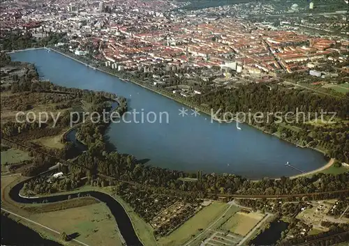 Hannover Stadt mit Maschsee Fliegeraufnahme Kat. Hannover