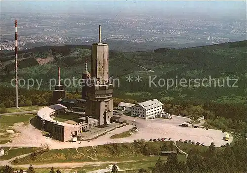 Grosser Feldberg Taunus Fernmelde Fernseh und UKW Sender Fliegeraufnahme Kat. Schmitten