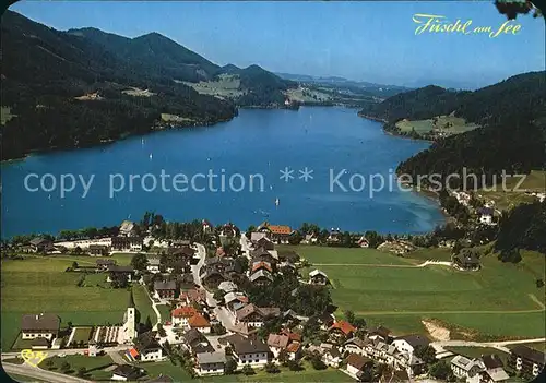 Fuschl See Salzkammergut Fliegeraufnahme Kat. Fuschl am See