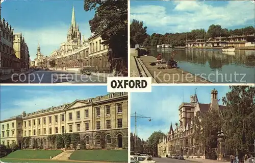 Oxford Oxfordshire The High Worchester College River Isis and College Barges Balliol College Kat. Oxford