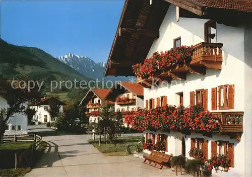 Rottau Chiemgau Bauernhaeuser Kat. Grassau