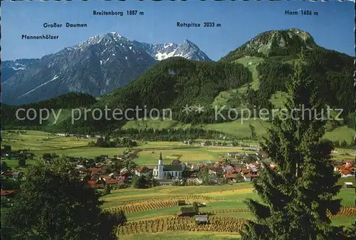 Hindelang Bad mit Rotspitze Horn Breitenberg Daumen Pfannenhoelzer Kat. Bad Hindelang