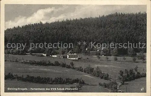 Geising Erzgebirge Ferienheim der VVB Tabak Vorwerk Kat. Geising Osterzgebirge