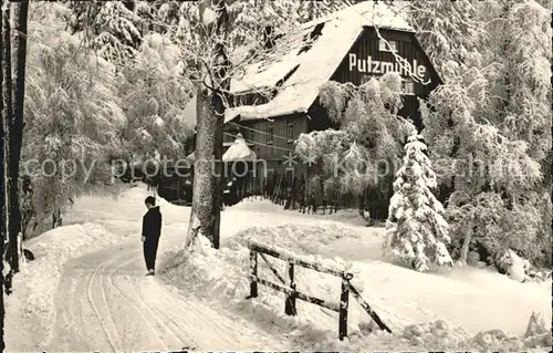 Oberpoebel Gaststaette Putzmuehle Kat. Schmiedeberg Osterzgebirge