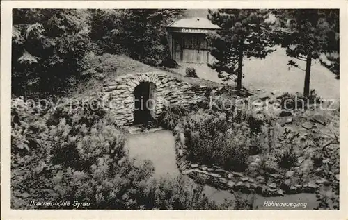 Syrau Vogtland Drachenhoehle Hoehlenausgang Kat. Syrau