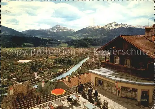 Innsbruck Blick von der Hungerburg mit Serles und Nockspitze Kat. Innsbruck