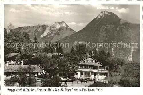 Oberaudorf Berggasthof Pension Hocheck Bayerische Alpen Kat. Oberaudorf