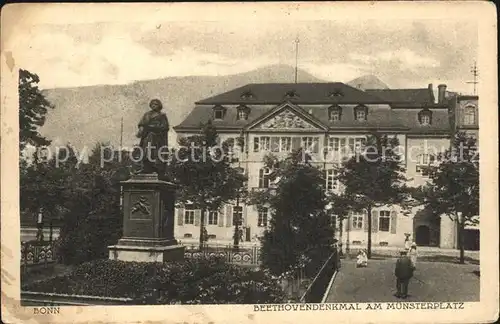 Bonn Rhein Beethovendenkmal am Muensterplatz Kat. Bonn