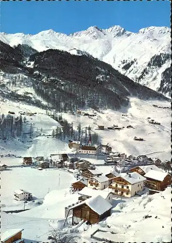 Soelden oetztal mit Blick nach Hochsoelden oetztaler Alpen Kat. Soelden