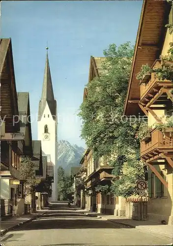 Oberstdorf Kirchstrasse Kirche Kat. Oberstdorf