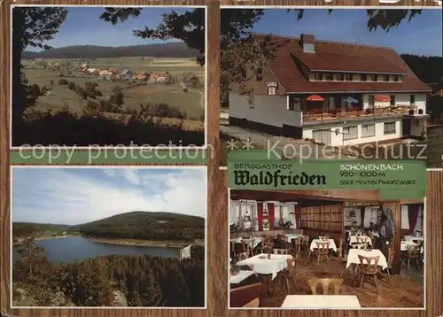 Schoenenbach Schluchsee Berggasthof Waldfrieden Gastraum Panorama Kat. Schluchsee