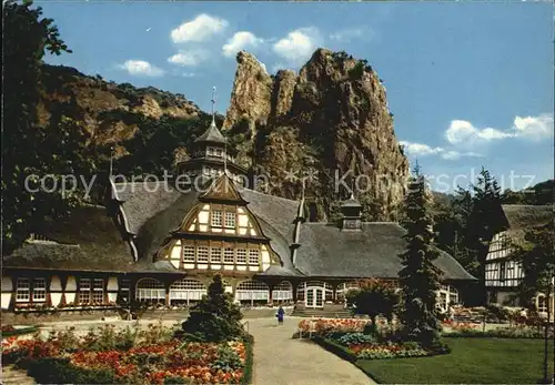 Bad Muenster Stein Ebernburg Baederhaus mit Rheingrafenstein Kat. Bad Muenster am Stein Ebernburg