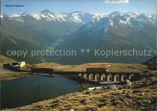 Davos GR Parsennbahn Flueelatal Pischahorn Bergsee Alpenpanorama Kat. Davos