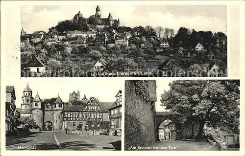 Braunfels Schloss Marktplatz Am Brunnen vor dem Tore Kat. Braunfels