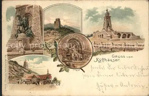 Kyffhaeuser Kaiser Wilhelm Denkmal Barbarossa Reiterstandbild Kat. Bad Frankenhausen