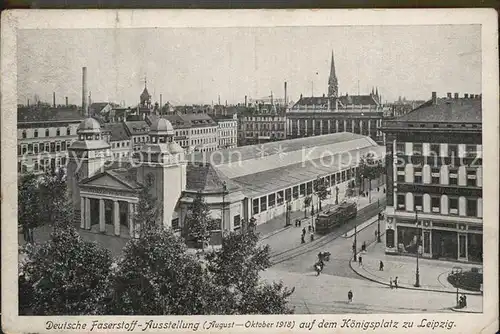 Leipzig Deutsche Faserstoff Ausstellung Koenigsplatz Kat. Leipzig