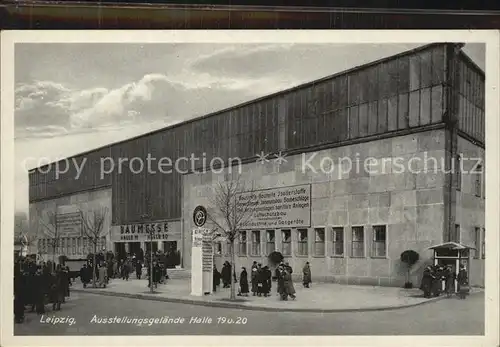 Leipzig Ausstellungsgelaende Halle 19 und 20 Baumesse Kat. Leipzig