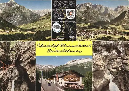 Oberstdorf Panorama Alpen Kleinwalsertal Breitachklamm Grenzgasthof Walserschanz Kat. Oberstdorf