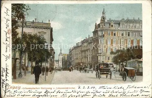 Leipzig Grimmaischer Steinweg Johanniskirche Kat. Leipzig