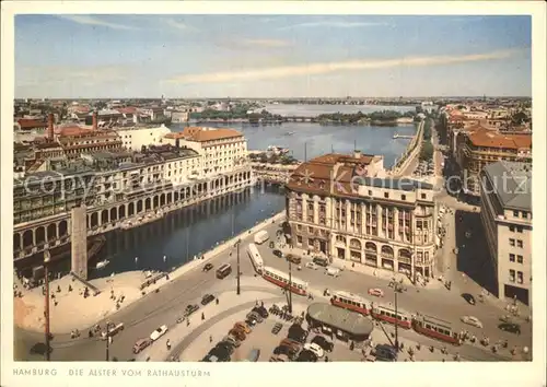 Hamburg Alster vom Rathausturm Kat. Hamburg