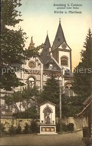 Arenberg Koblenz Kirche und Pfarrhaus Kat. Koblenz