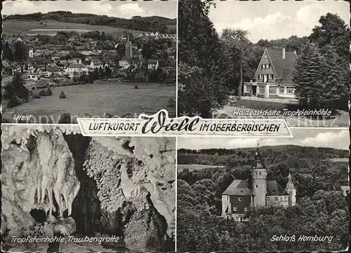 Wiehl Gummersbach Panorama Waldgaststaette Tropfsteinhoehle Traubengrotte Schloss Homburg Kat. Wiehl