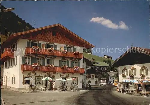 Wallgau Gasthof Pension Isartal Huber Karte Nr 8168 Kat. Wallgau