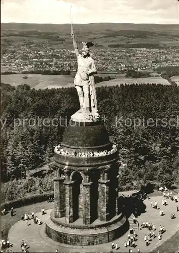 Hermannsdenkmal Fliegeraufnahme Kat. Detmold